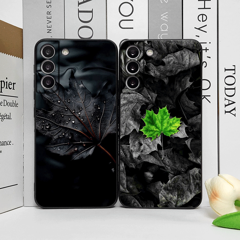 Huawei Mate 60 - เคสโทรศัพท์พิมพ์ลายใบเมเปิ้ลสีดำสุดเท่สำหรับ Huawei Nova 13 12 11