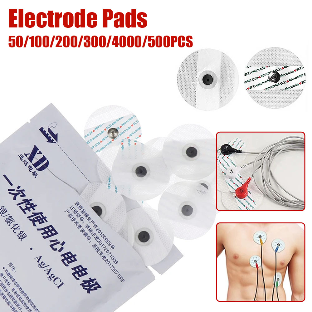 Ecg Patch Monitor - 50-500pcs Disposable Electrode Patch EKG อุปกรณ์เสริมไม่ทอ