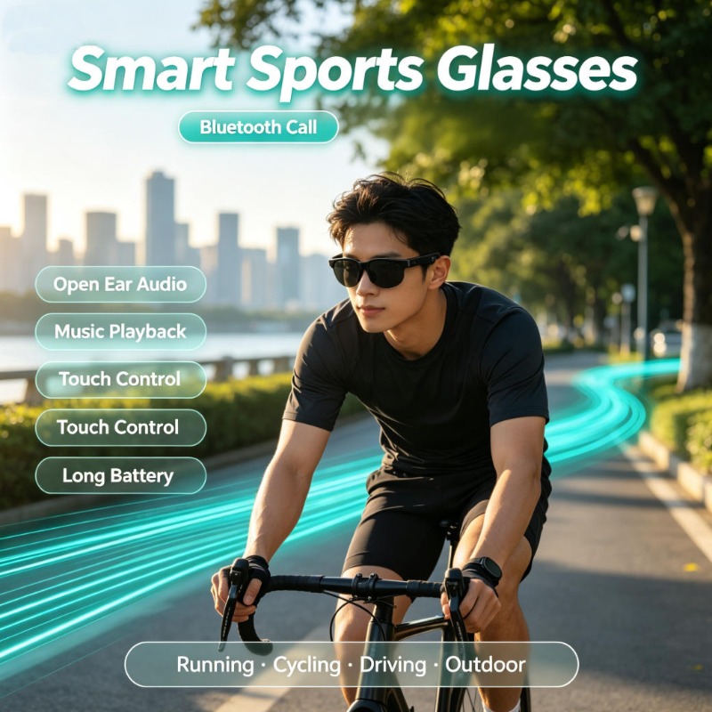 แว่นตากีฬาอัจฉริยะ ระบบเสียงแบ - Smart Glasses Lens บทวิจารณ์และราคา